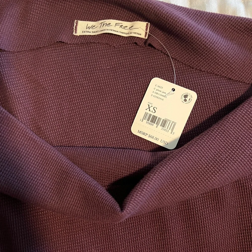 NWT free people dusty purple off the shoulder - Picture 3 of 3